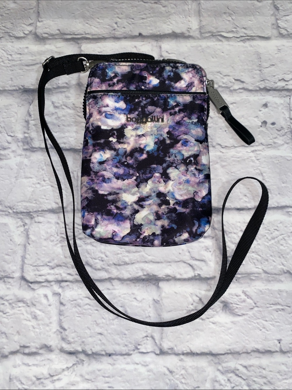 Baggallini Broadway Crossbody Bag Dark Garden Watercolor